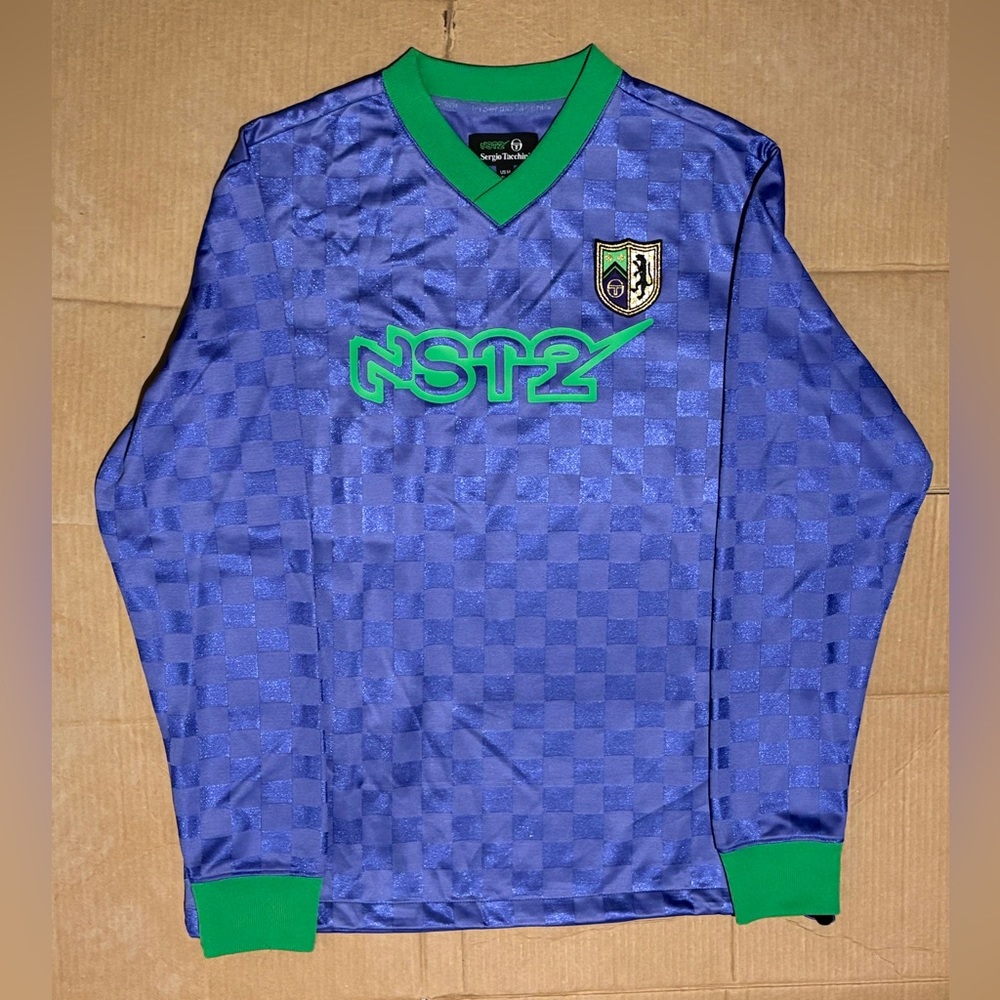 Purple Sergio Tacchini football long sleeve t-shirt.